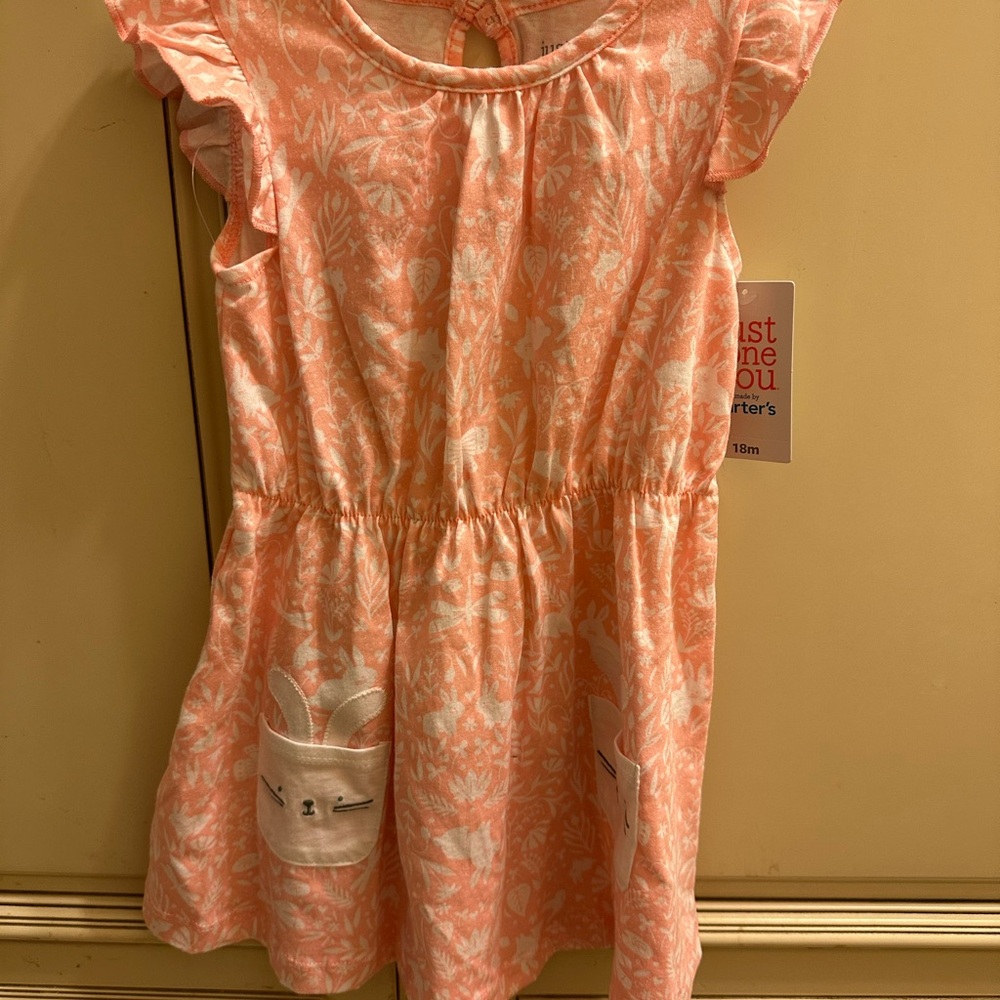 Carter's Pink Flutter Sleeve Sundress